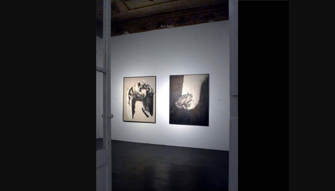 da sinistra: Rafael Canogar, Personaje n°6, 1960, olio su tela; Personaje n°8,1961, olio su tela backtoblackQ4