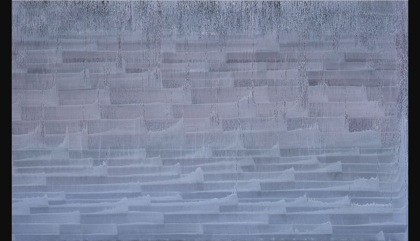 Matteo Montani, Senza titolo, 2008, olio su carta abrasiva su tela cechidipingeQ7