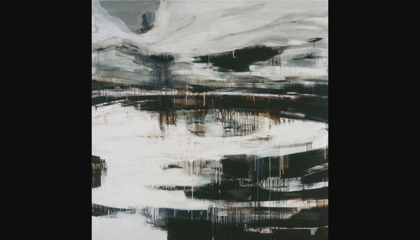 Paolo Picozza, L’origine del Golpe, 2008, smalto e bitume su tela falsi_astrattiQ4