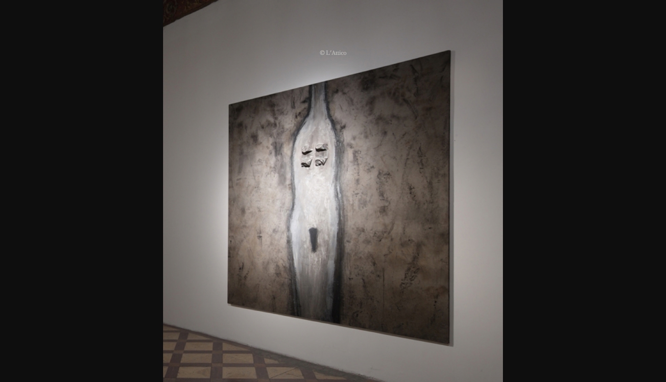 Sergio Ragalzi, Nudo, 1983, tecnica mista su tela hard_artQ8