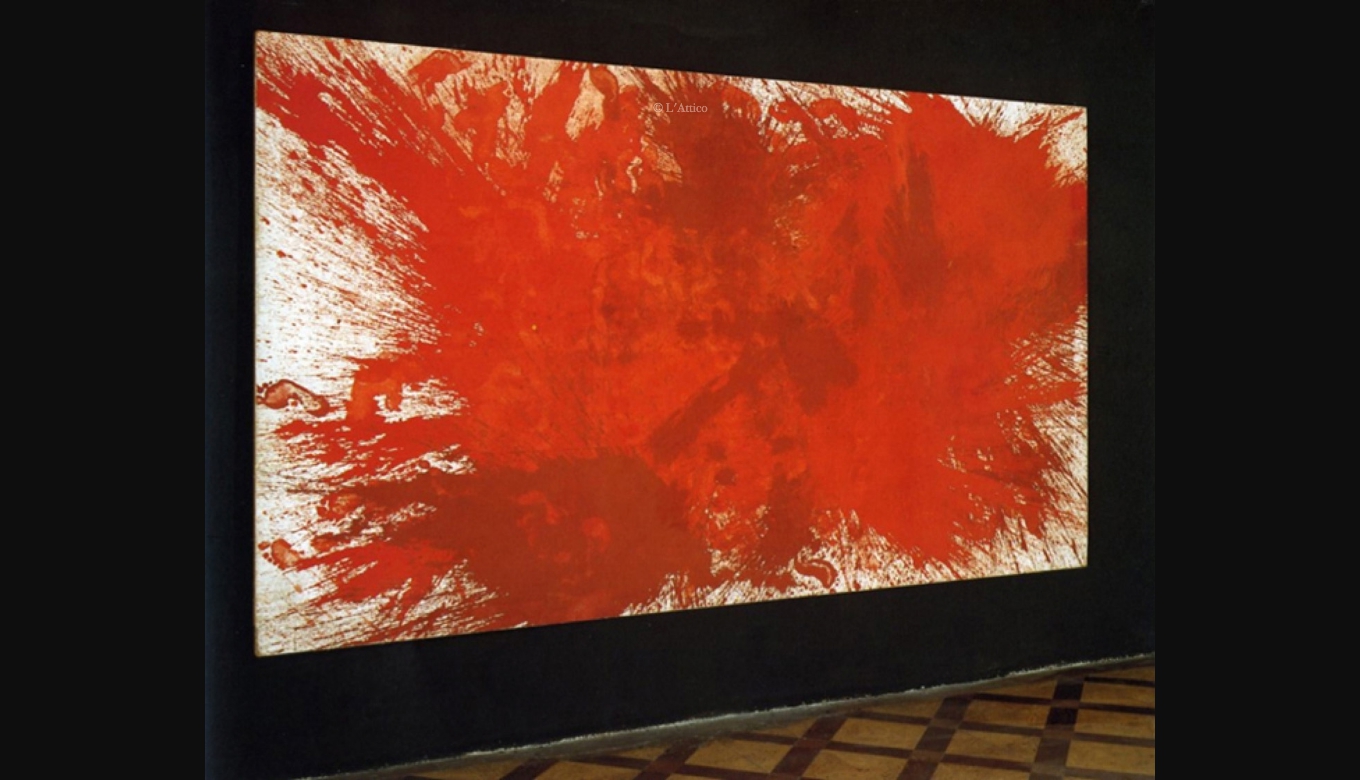Nitsch, Senza titolo, 1986, olio e sangue su tela ossessionerossaq4